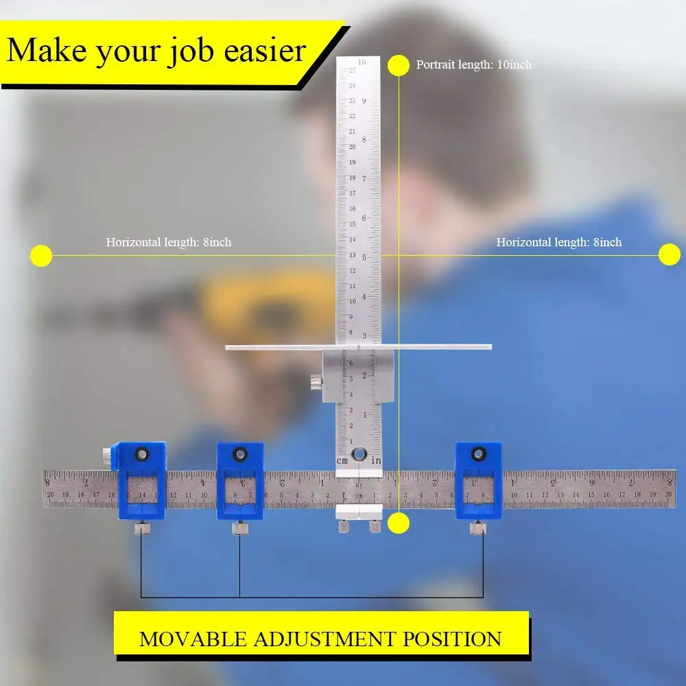 Инструменты из алюминиевого сплава, инструмент для сверления, направляющая втулка для шкафа, оборудование для джига, выдвижного ящика, инструмент для бурения дерева, набор инструментов TP038