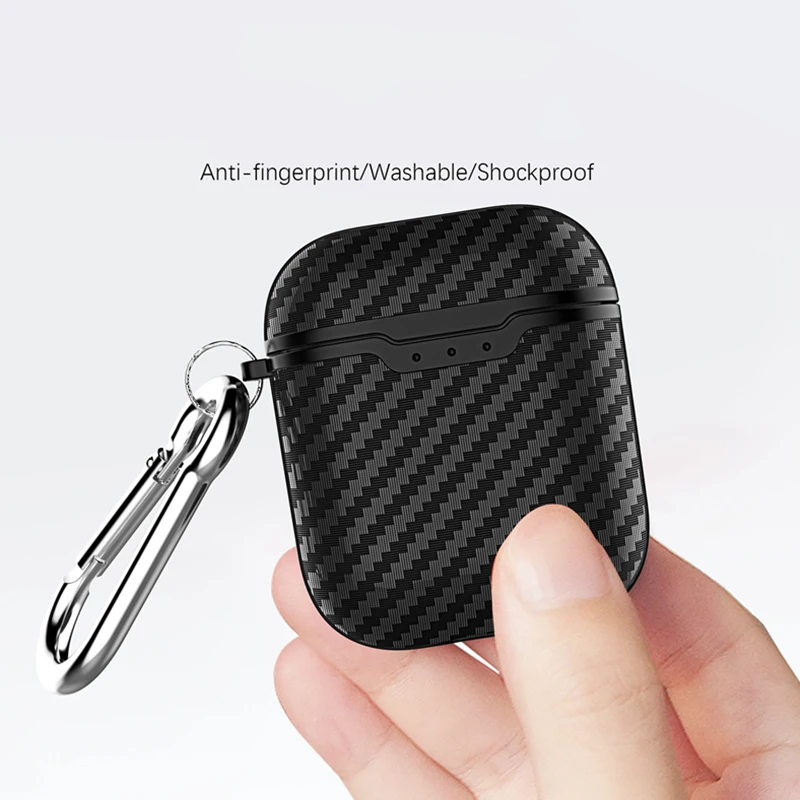 Чехол из углеродного волокна для Airpods Мягкий защитный чехол наушников 1 TWS Bluetooth