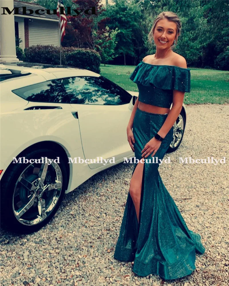 Женское длинное платье-Русалка Mbcullyd вечернее платье с вырезом лодочкой и