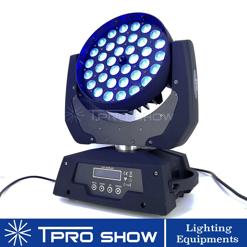 2 шт. зум светодиодный Moving Head Wash 36x10 Вт RGBW 4в1 сценический эффект освещения Lyre Мобильная головка Dmx управление