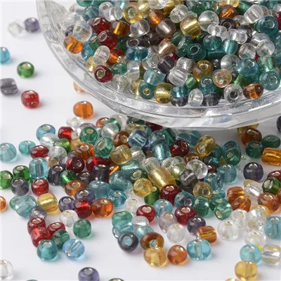 Size 6-0 Mix ColorG 1 пакет 15/0, 12/0, 8/0, 6/0 круглые стеклянные бусины для изготовления ювелирных изделий смешанного стиля, смешанные цвета около 1,5~ 2 мм в диаметре F70 - Цвет: Size 6-0 Mix ColorG