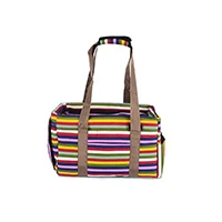 Rainbow stripe Портативный собака сумка Холст Повседневное сумка для кошек и собак, для путешествий сумки на плечо портативная переноска для животных дышащая сумка рюкзак переноска для кошек сумка переноска для собак - Цвет: Rainbow stripe