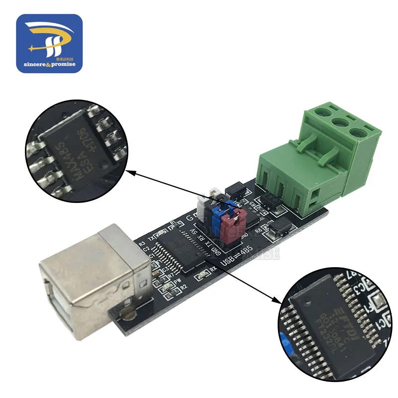 FT232 USB 2,0 к ttl RS485 последовательный конвертер адаптер FTDI модуль FT232RL Двойная функция защиты ttl поворот RS-485 MAX485 модуль - Цвет: FT232