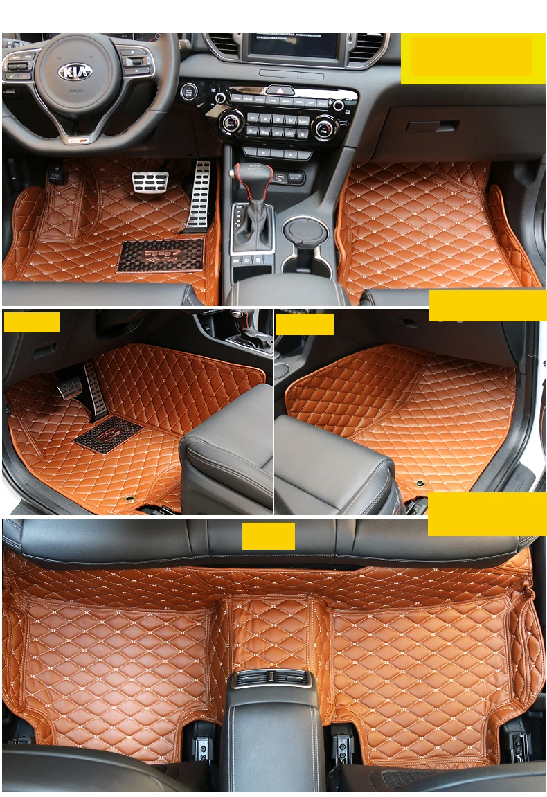 Lsrtw2068 аксессуары кожаные автомобильные коврики для kia sportage QL 4 kx5 ковер салона