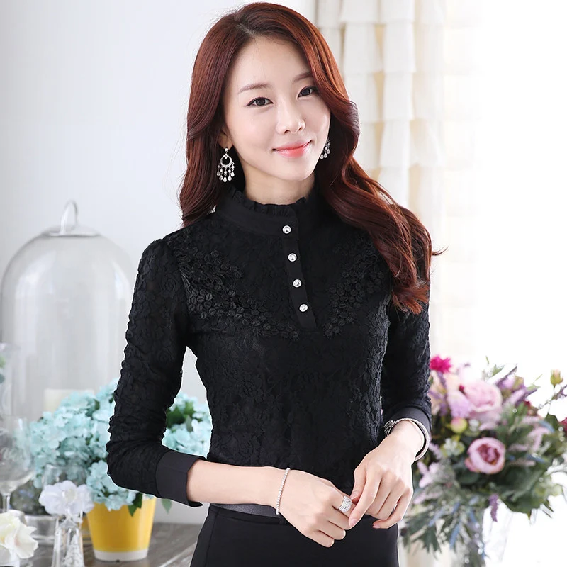 Базовая рубашка блузка зимняя одежда модная женская в Корейском стиле тонкая