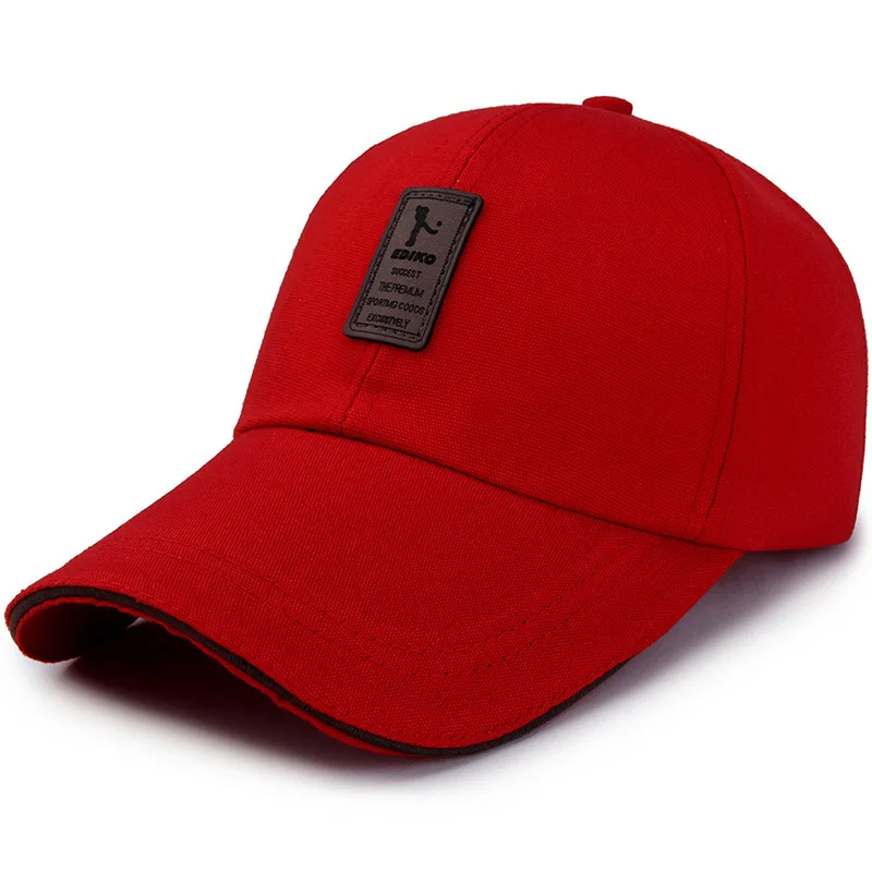 Однотонная летняя парусиновая шапка фирменные Snapback Шапки для Для мужчин Бейсбол Кепки Для мужчин Для женщин папа Кепка Bones Masculino - Цвет: cap005-red