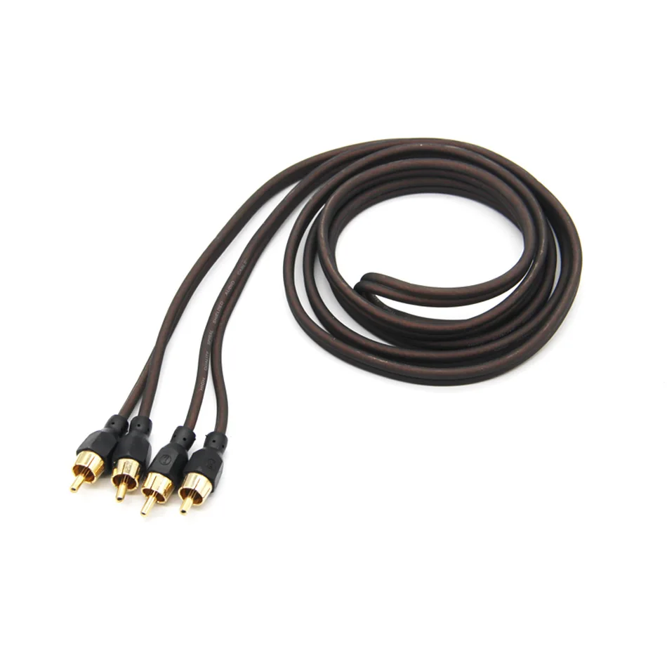 Аудиокабель PUZU 2RCA к штекер позолоченный аудиокабель RCA 1 м 2 3 5 для домашнего