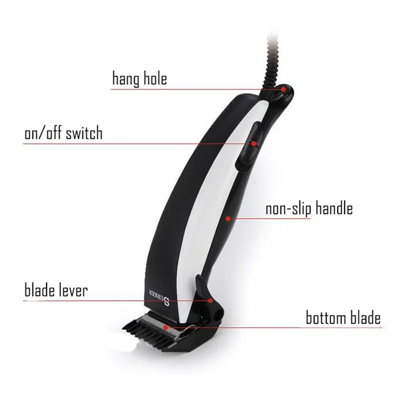 

SURKER SK-5601 Household Power Cord Professional Hair Clipper Adjustable Hair Clipper Adult Hair Clippers Hair Trimmer with EU