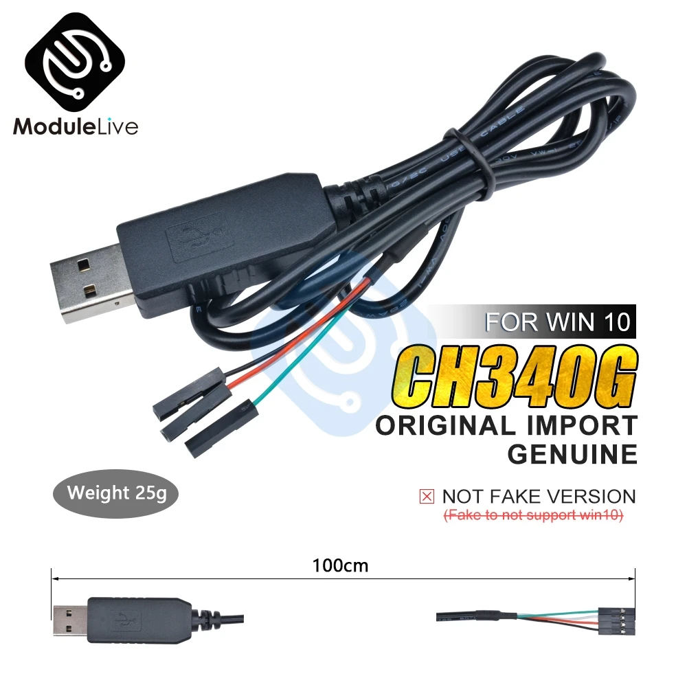 Для Arduino 51 Raspberry Pi новый оригинальный CH340 CH340G кабель для скачивания USB к TTL Серийный