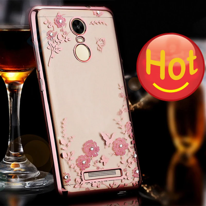Мягкий чехол для телефона из ТПУ с цветами блестящий бриллиантами силиконовая