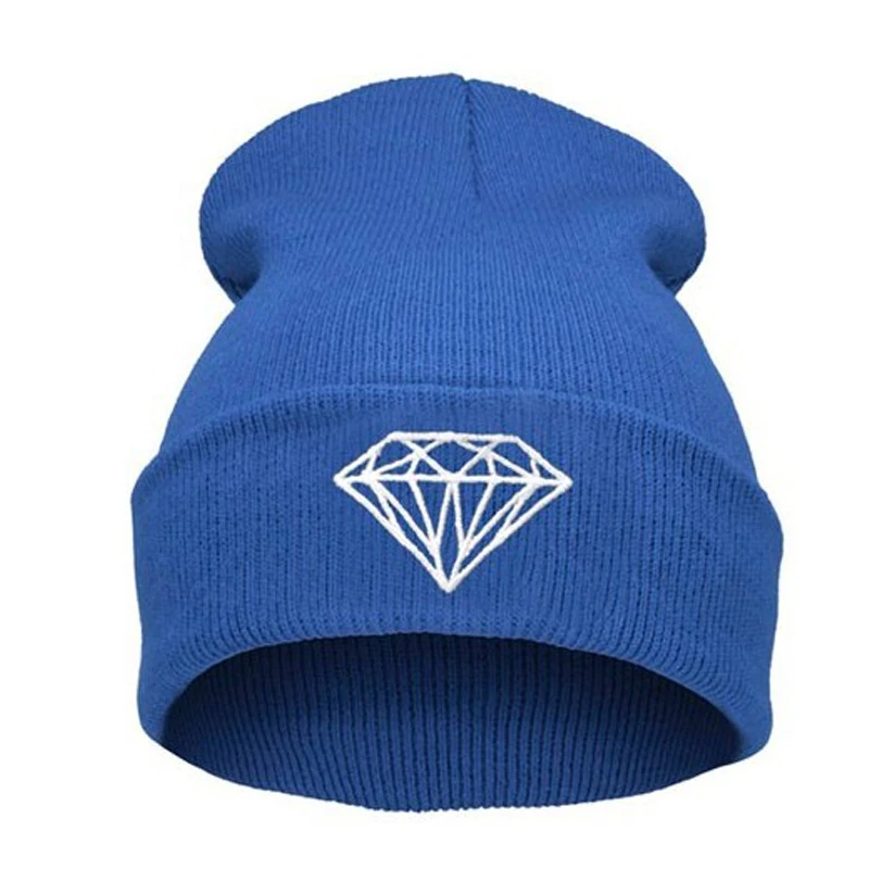 Мужская вязаная шапка с алмазным принтом на весну и зиму повседневная в стиле