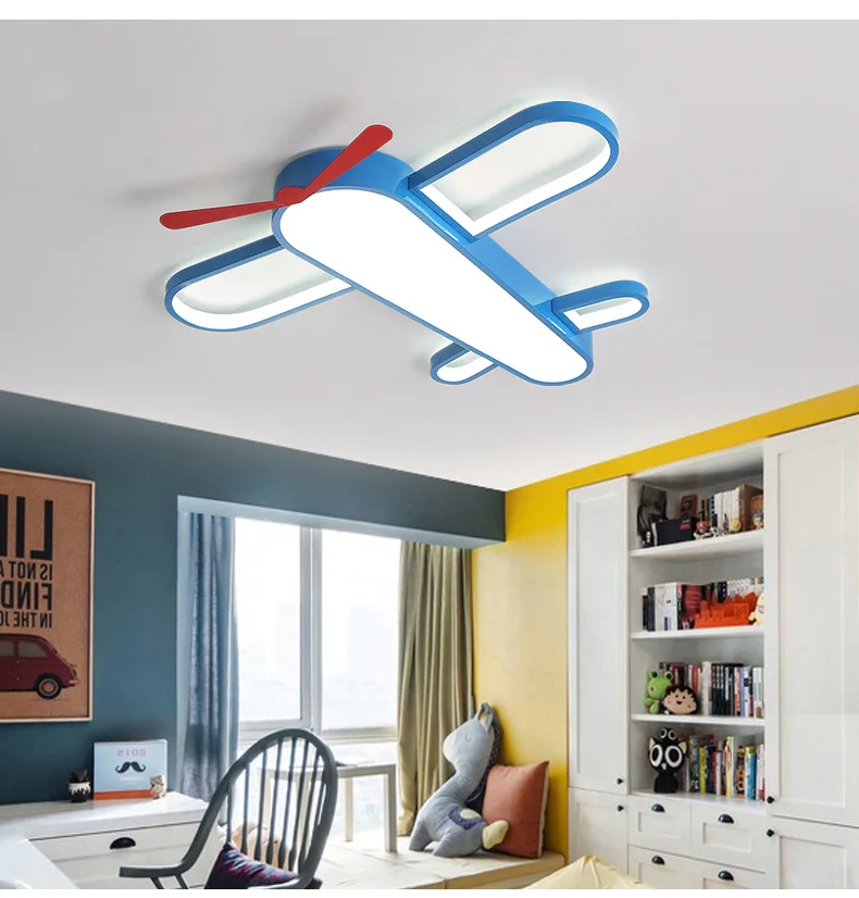 

Lovely Aircraft Creative Ceiling Light for Children' s Room Colorful Lamps Bedro Home Lighting AcrylicModern minimalist Lamps