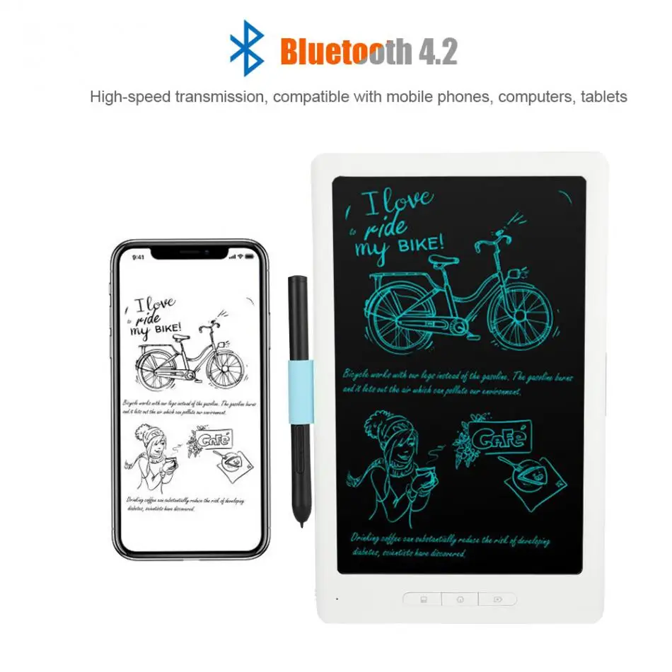 10 дюймов Bluetooth доска для рисования Беспроводной планшет для рисования для мобильных устройств с помощью приложения на телефоне синхронизировать чертеж Планшеты стиль