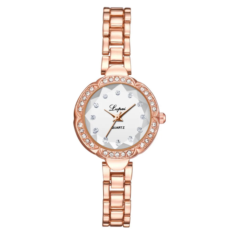 Европейские женские часы с кристаллами простые повседневные модные маленькие и