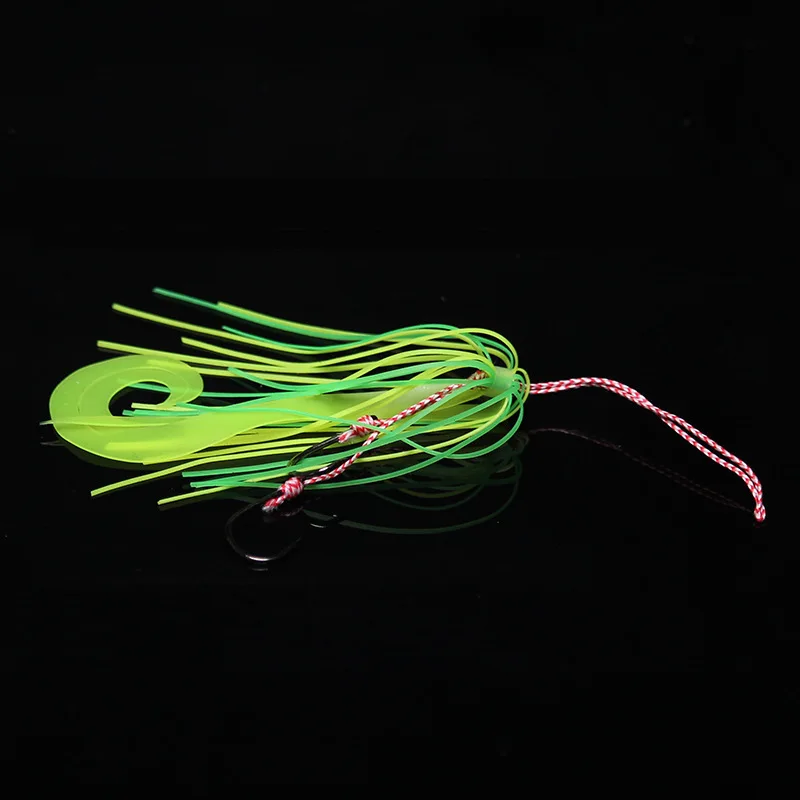 50 шт. силиконовая юбка джиг замена двойной ползунок Rig запасные Крючки помощь