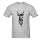 Мужская хлопковая футболка с принтом в виде головы оленя, ЛГБТ