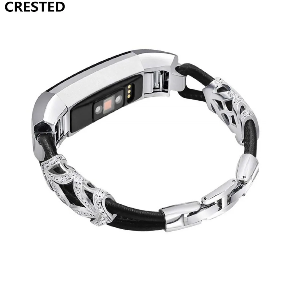 Ремешок Стразы CRESTED Для Fitbit Alta HR/Alta сменный металлический браслет из нержавеющей
