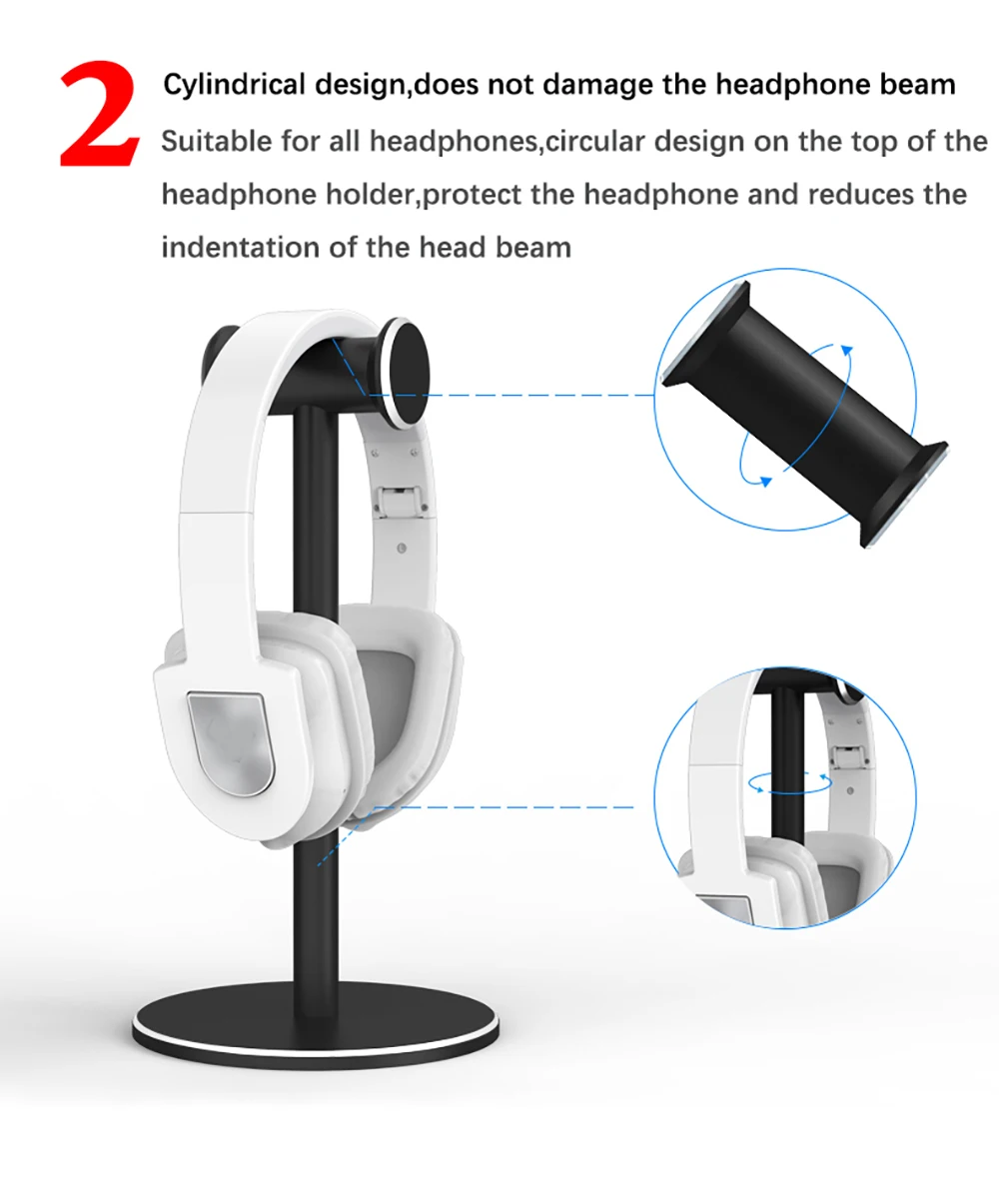 Heaton, металлический Bluetooth кронштейн для наушников, подставка, гарнитура, вешалка, модная настольная подставка, алюминиевый сплав, для наушников, наушники