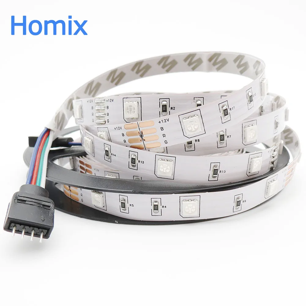 SMD RGB Светодиодная лента 5050 5 м светодиодсветильник rgb Диодная гибкая контроллер 12