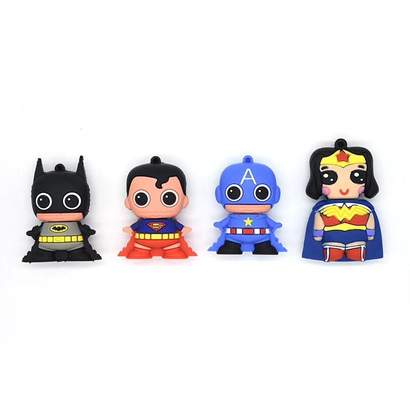 Модная женская флешка, Usb флеш-накопитель, Марвел, Бэтмен, Капитан Америка, Супермен, флеш-накопитель, карта памяти, 64 ГБ, 16 ГБ, 8 ГБ, 4 Гб, u-диск