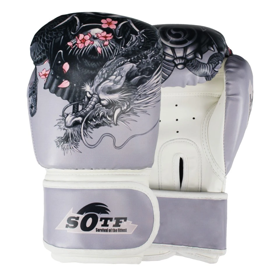Кожаные Боксерские Перчатки SUOTF Dragon Warrior MMA боксерские перчатки для кикбоксинга