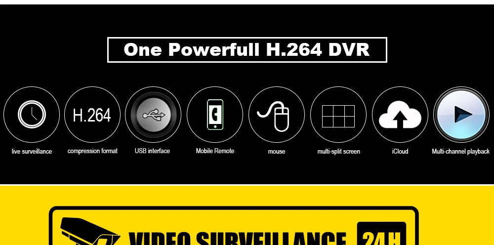Супер 4/8/16CH AHD DVR AHD-H Full HD 1080P видео Регистраторы H.264 CCTV Камера Onvif сетевой 16-канальный видеорегистратор для ip-мультиязычный