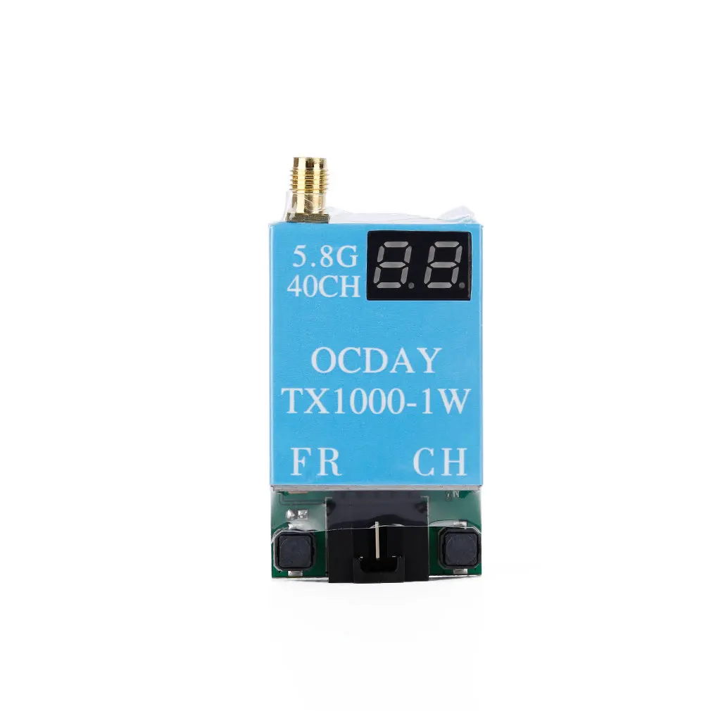 Бесплатная доставка FPV 5 8G 40 канальный TX1000 1000MW 7-26V беспроводной av-передатчик
