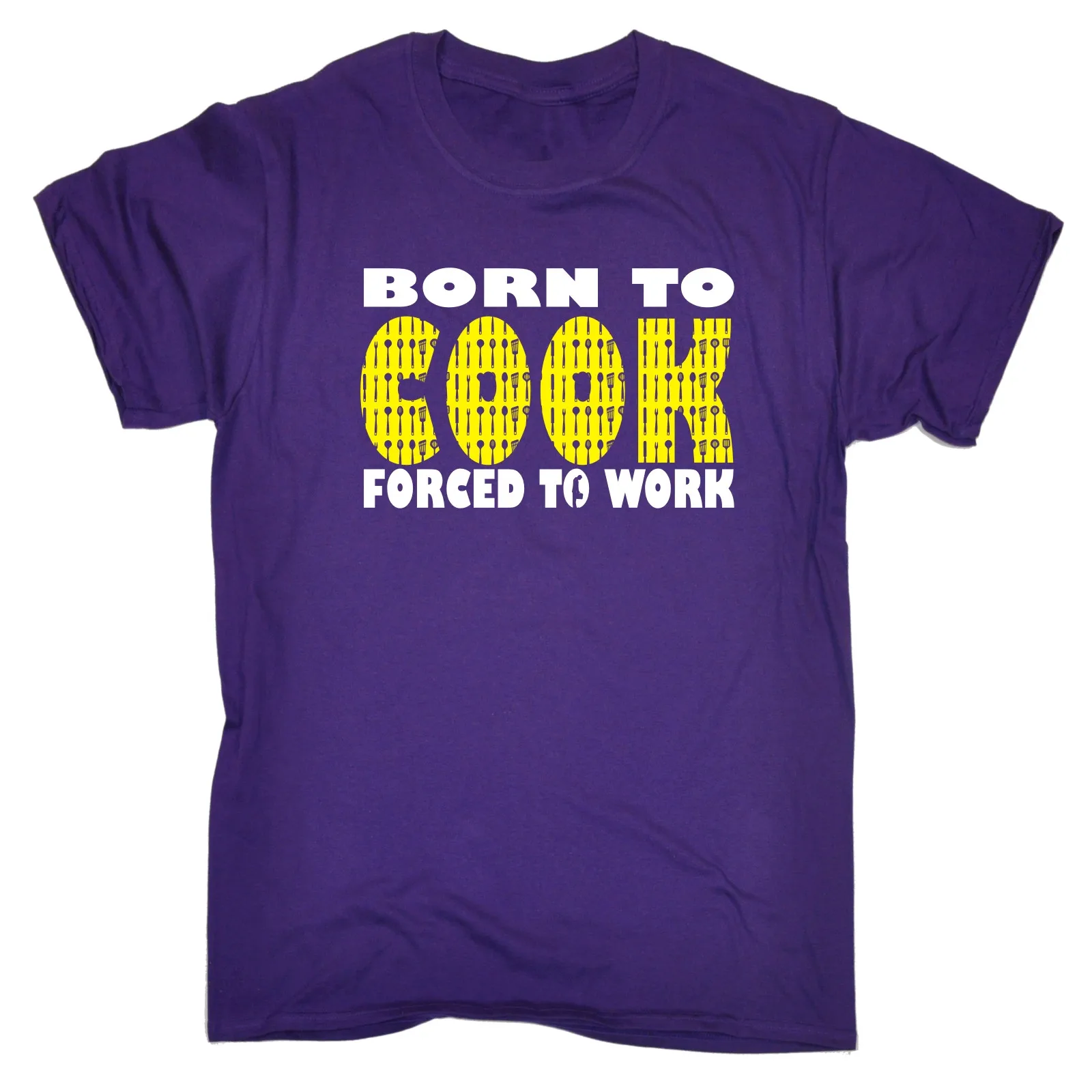 Born To Кук футболка с надписью &quotForced Work&quot шеф повар одежда для мамы папы дочери или