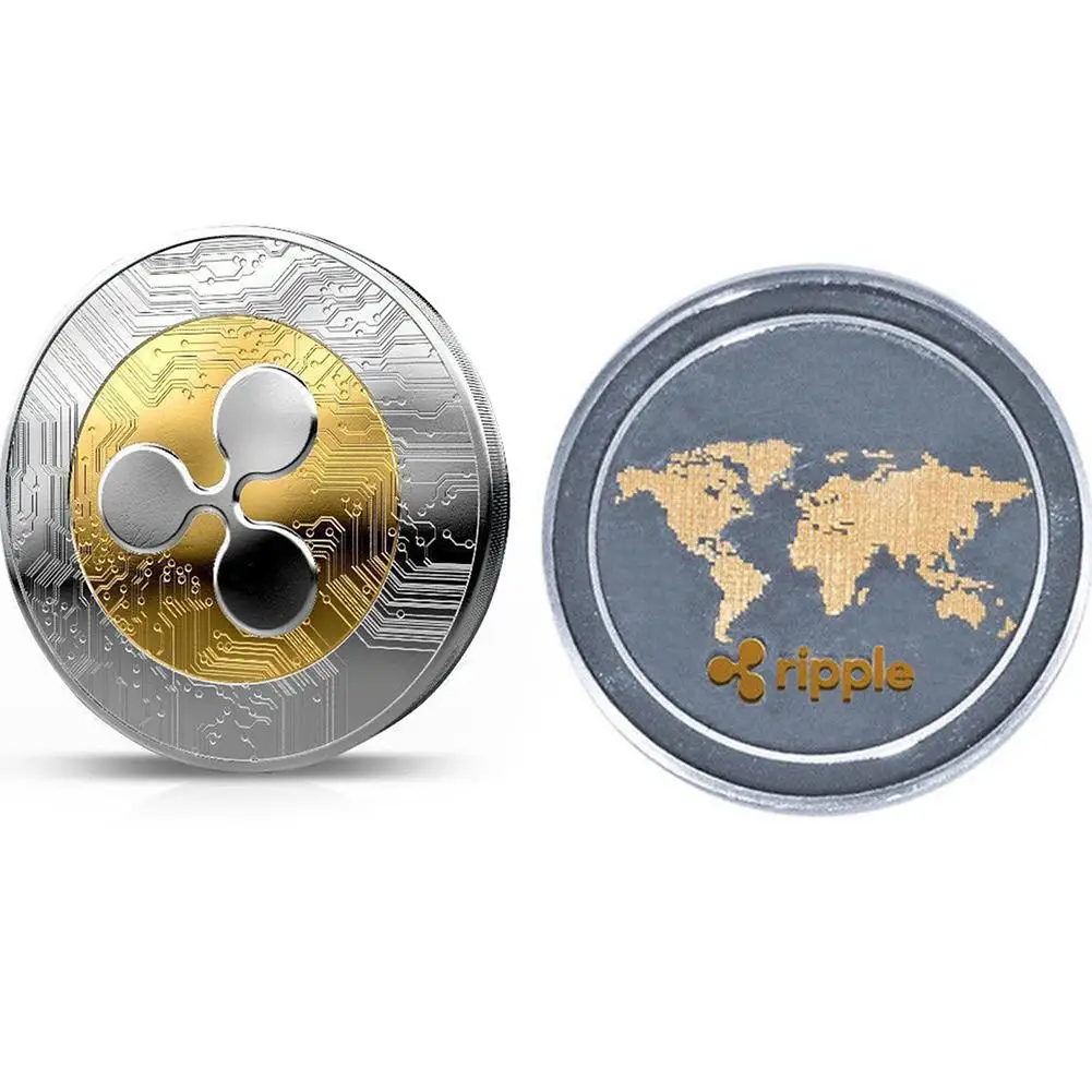 1 шт. гофрированная монета XRP CRYPTO памятная пульсация круглые коллекторы