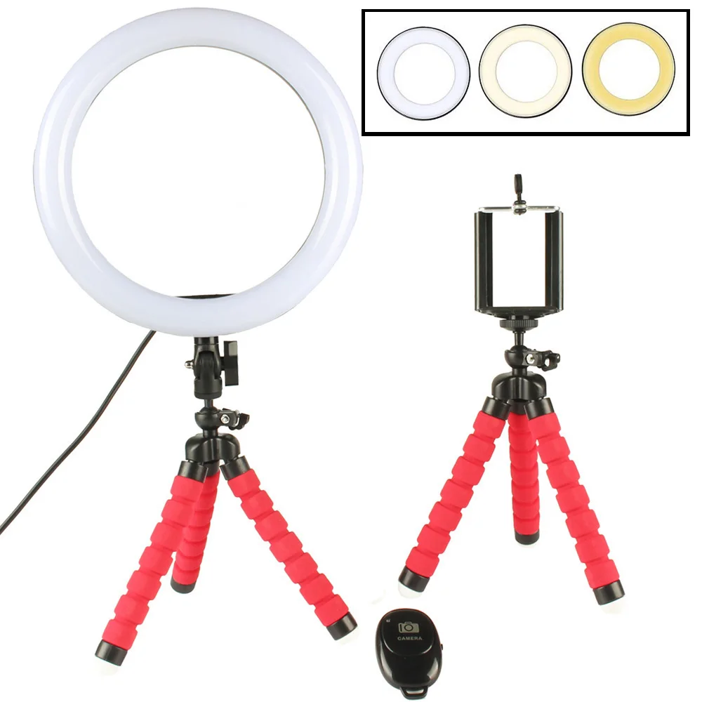 Светодиодный кольцевой светильник с регулируемой яркостью студийная лампа для