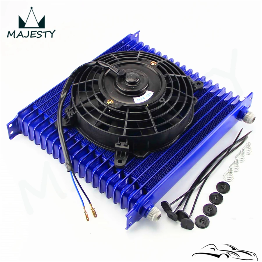 Масляный радиатор двигателя AN10 Trust 19 рядов 10 6x12x2 + 7 дюймов|engine oil cooler|oil coolerfan kit |