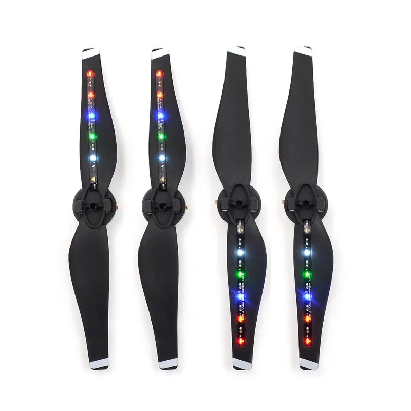 New arrival 2 pair DJI Mavic Air propellers With LED Charging Flash USB Charger Propellers For air drone Accessories | Электроника