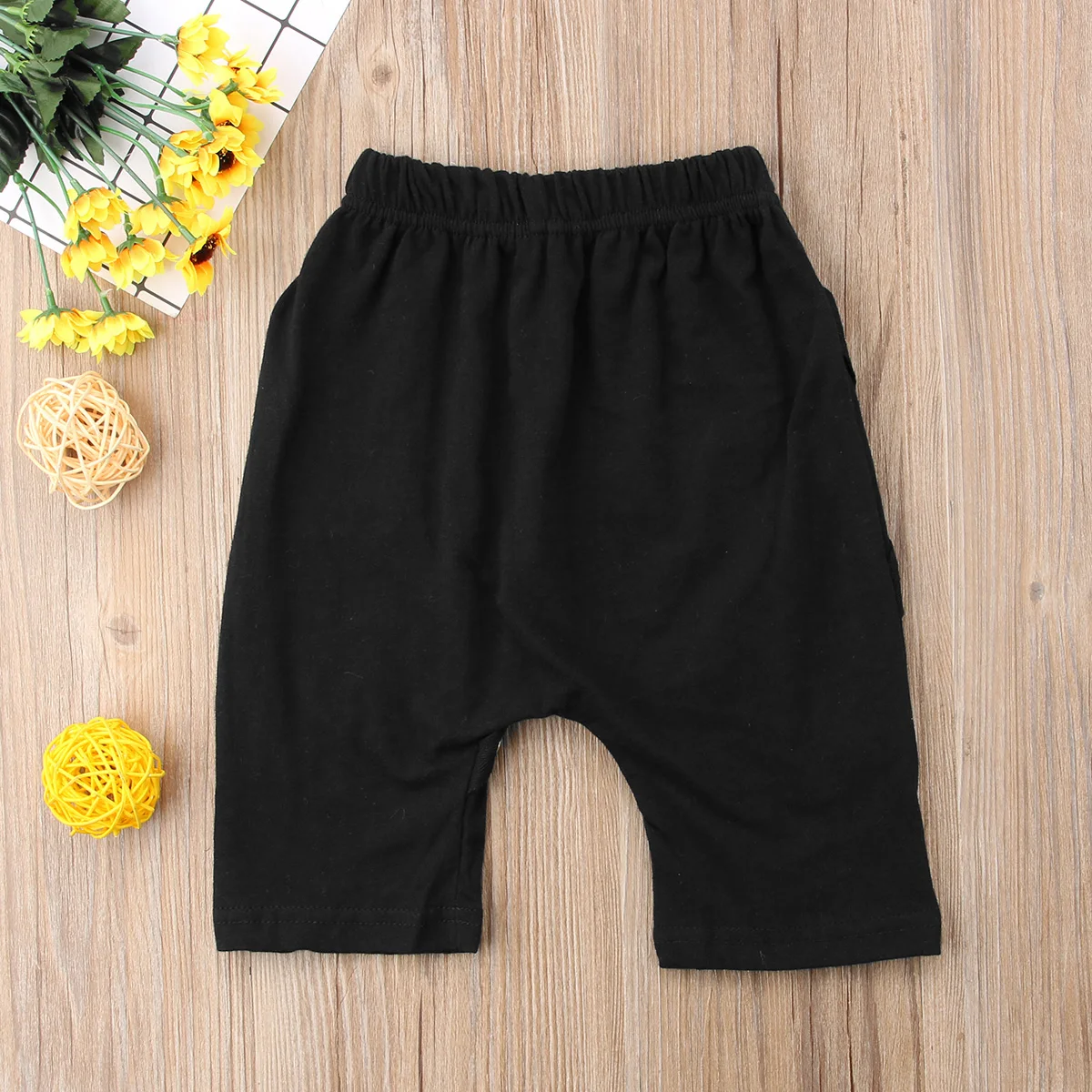 Шорты из 100% хлопка для маленьких мальчиков и девочек шаровары спортивные штаны