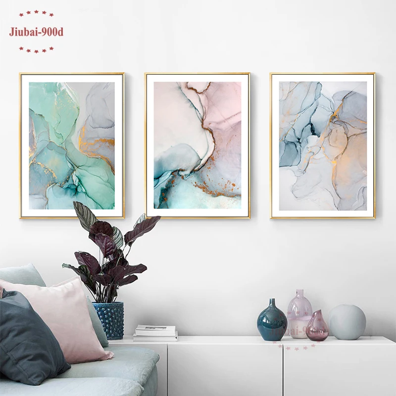 

900D Nordic Poster Abstract Marble Decor Canvas Painting Wall Pictures For Living Room Modern Posters And Prints Wall Art SAN111