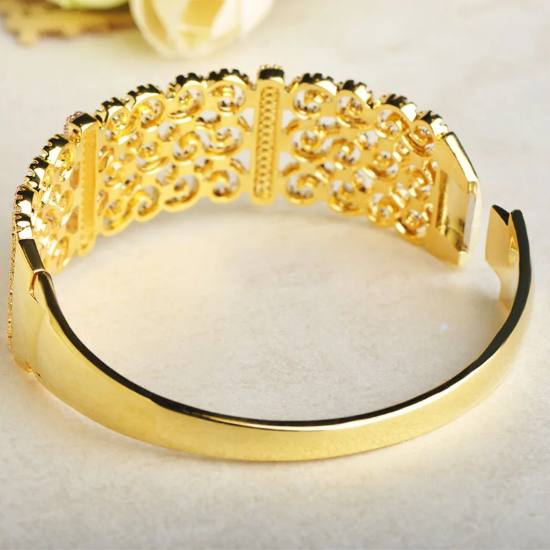 MECHOSEN роскошный супер блестящий кубический цирконий браслет с отверстиями набор