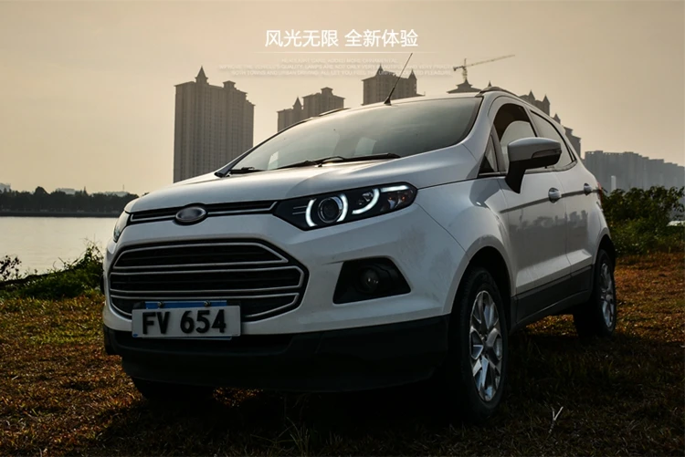 АКД стайлинга автомобилей фар сборки для Форд Ecosport светодиодный фар Sonar светодиодный DRL H7 D2H Hid вариант Ангел глаз би ксенон луч