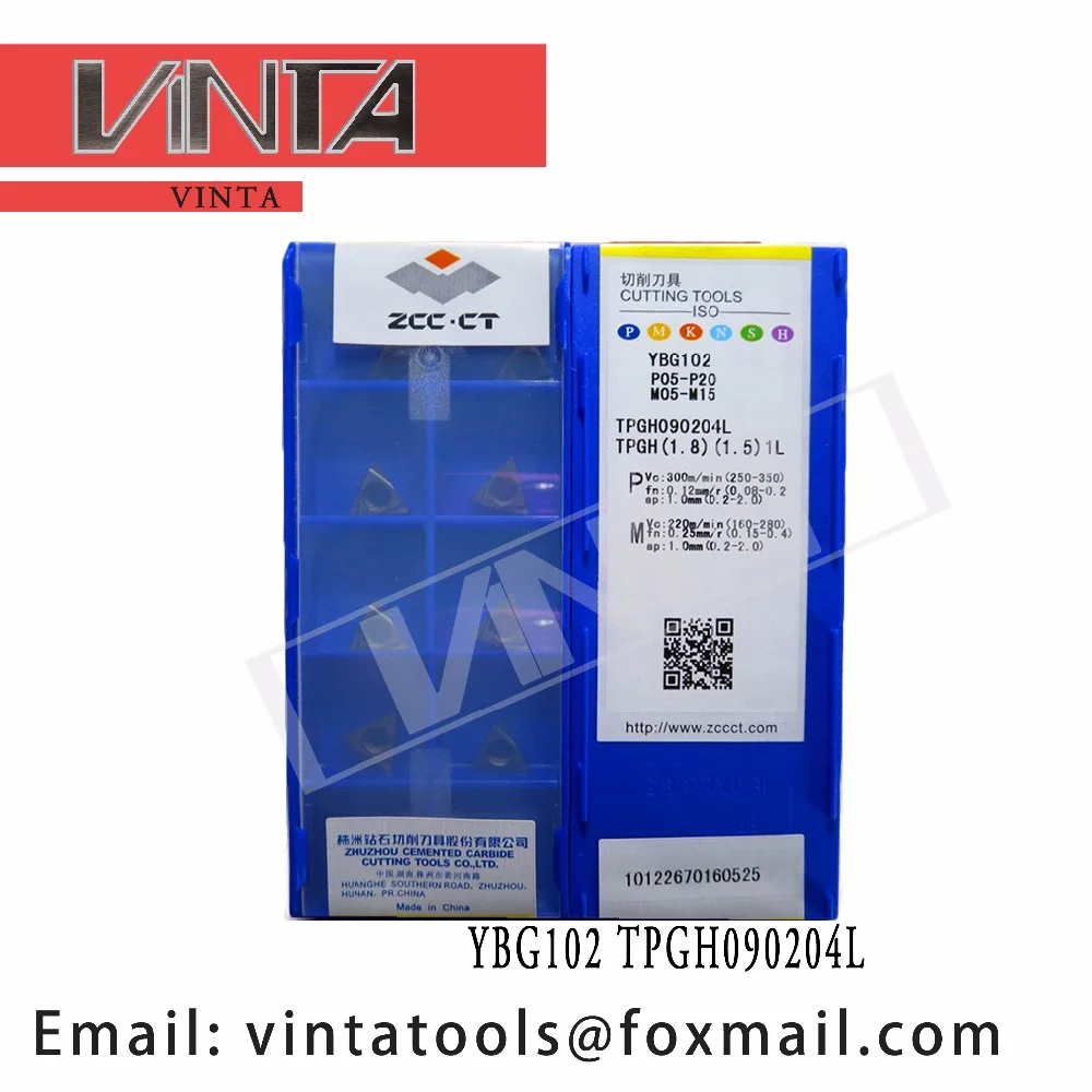 

high quality 10pcs/lots YBG102 TPGH090204L cnc carbide turning inserts
