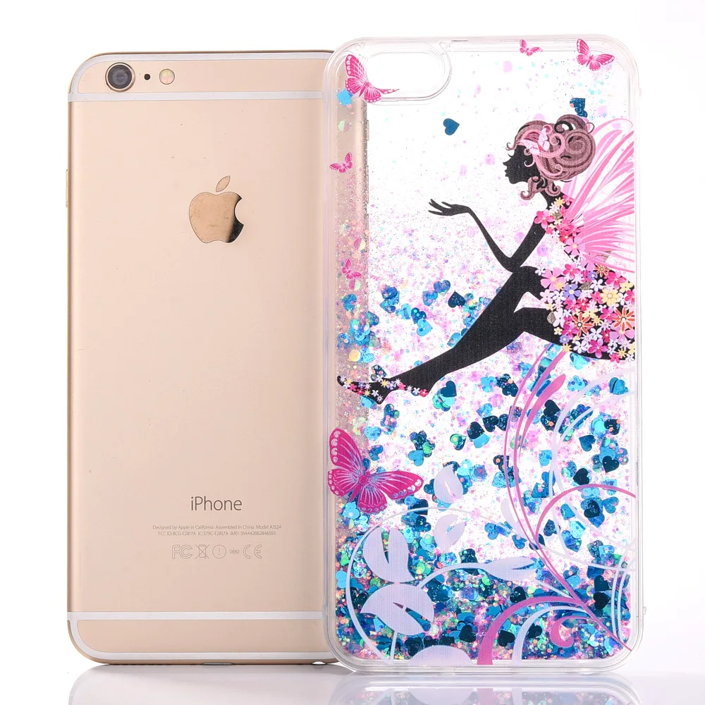 for Capinhas iphone7 8plus Case Luxury Bags Glitter Liquid Back Cover Shell For Funda iphone 6s plus Accessories |