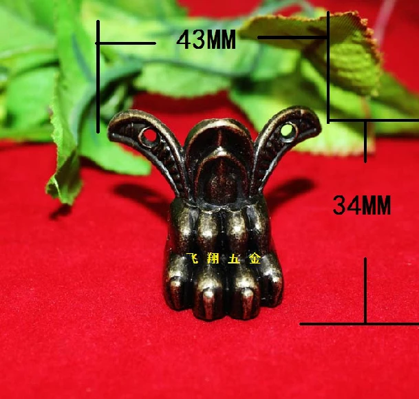 20Pcs Antique trunk Foot / decorative feet wooden gift box Corner alloy bronze foot 43 * 34MM | Обустройство дома