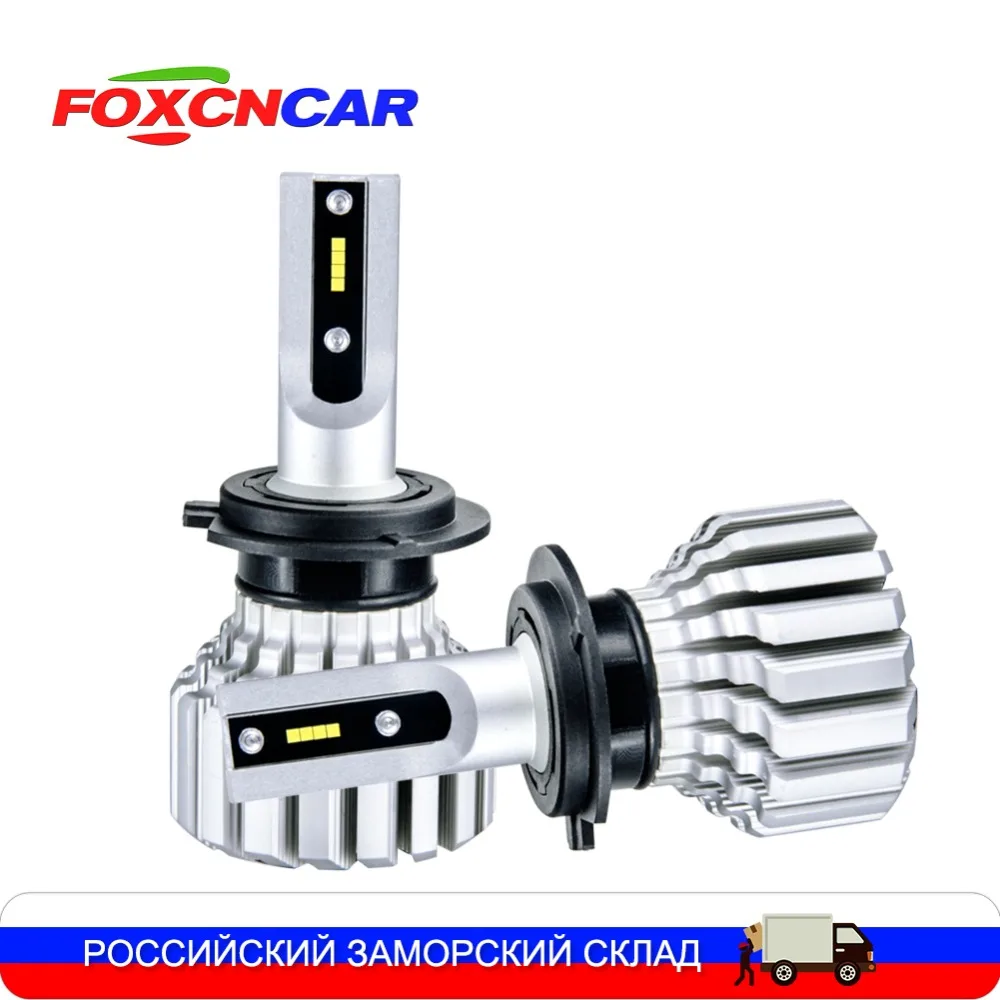 Foxcncar 10000LM 72 Вт светодиодный H4 H7 H8 H9 H11 Автомобильные фары Hi Lo луч 9005 HB3 9006 HB4 H1 H3 H15 9004