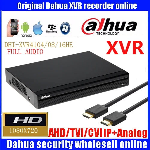 Оригинал Dahua XVR 4/8/16Ch 720 P 1U безопасности DHI XVR4104HE XVR4108HE XVR4116HE Поддержка HDCVI/AHD/ TVI/CVBS/IP 1