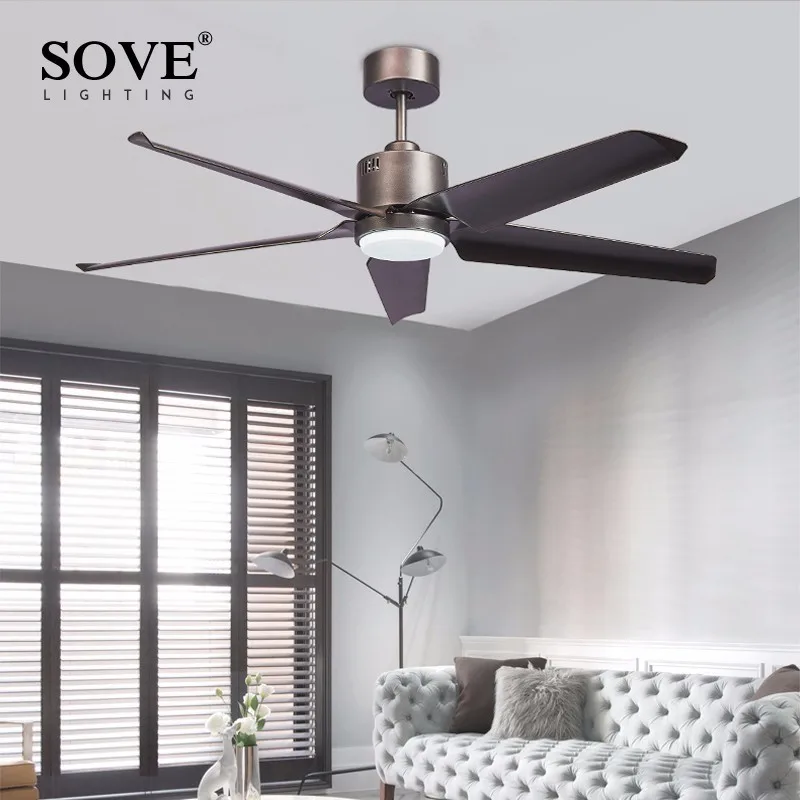 

Sove Modern LED Without Light Ceiling Fans With Lights Remote Control Bedroom Dining Room Home Ceiling Light Fan Lamp 220v