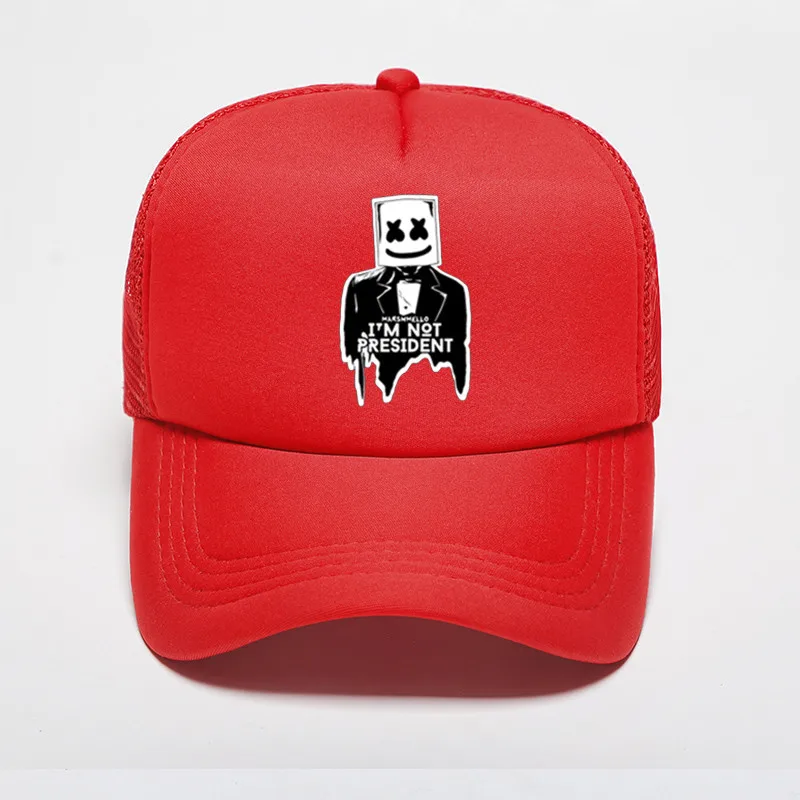 Color 9 Модная Рок-Группа DJ Marshmello Smiley Face бейсбольная Кепка унисекс для взрослых хип-хоп бейсболка сетчатая Кепка для активного летнего спорта шляпа - Цвет: Color 9