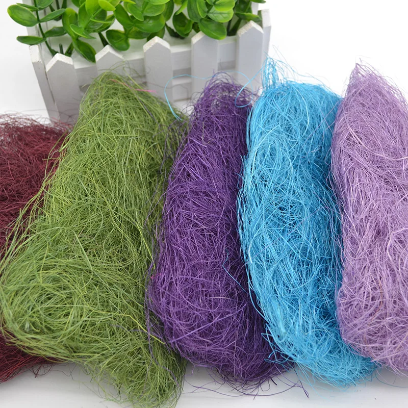50 г/упак. 100% Натуральный сизаль рустикальное свадебное событие DIY цветочный букет