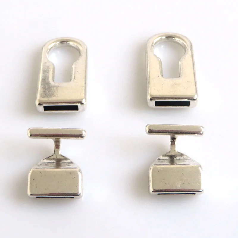 5 комплектов модные ювелирные изделия антикварная плоская кожаная застёжка-тогл