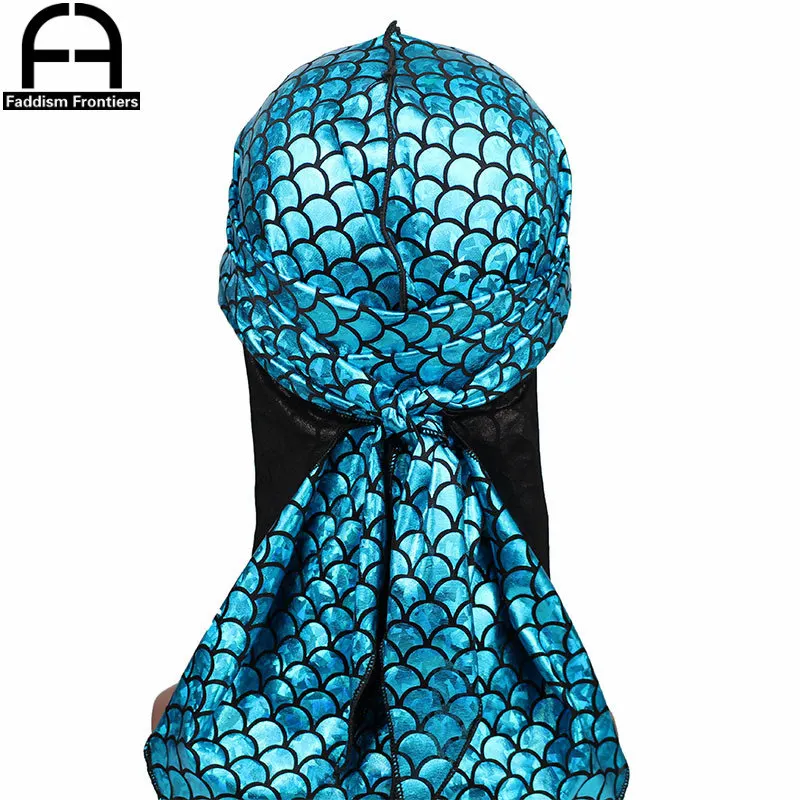 Новинка мужские блестящие банданы цветные шелковистые тюрбан повязка на голову