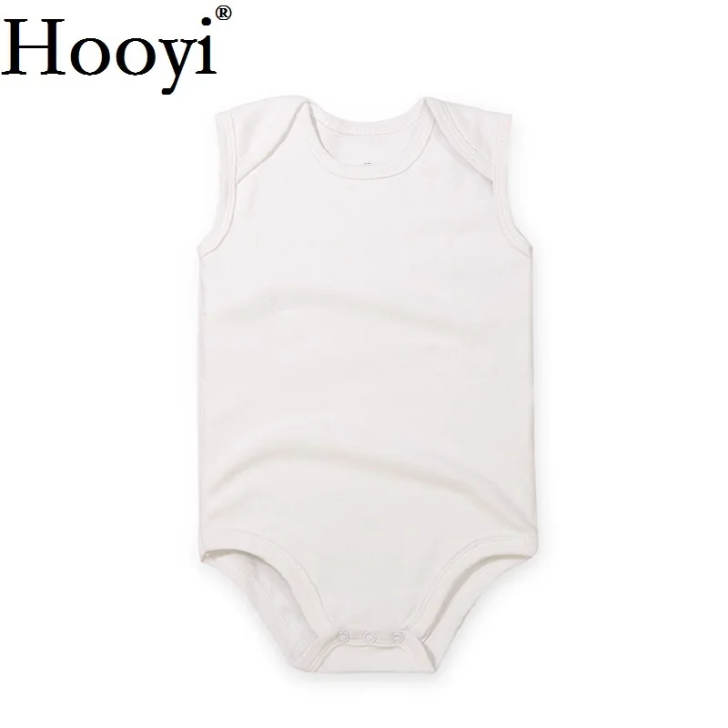 Plain Sleeveless Индивидуальные Белый для маленьких мальчиков Боди унисекс Одежда для новорожденных принт подарок личный цельный комбинезон хлопок Одежда для малышей - Цвет: Plain Sleeveless