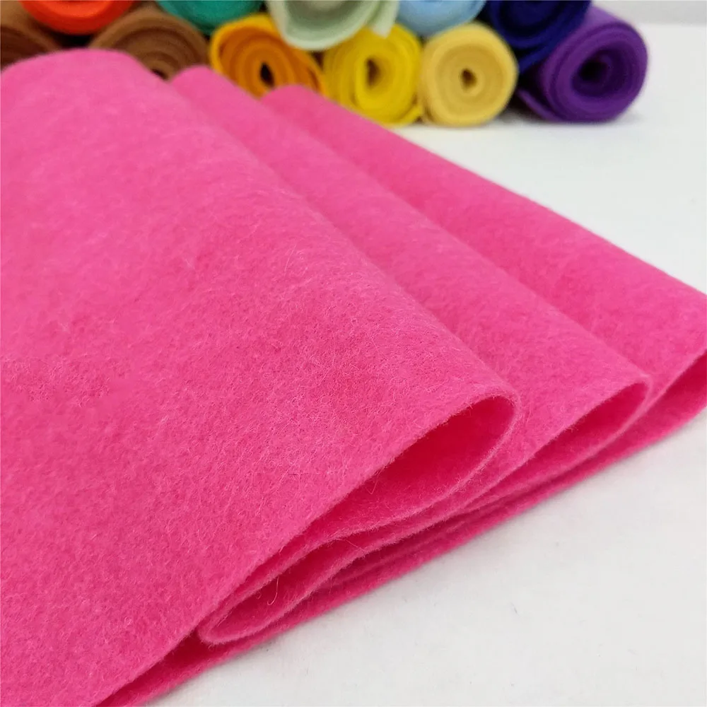 Rose pink(20X90cm) Мягкий войлочный материал, нетканый войлочный лист, Лоскутная Ткань, сделай сам, для шитья кукол, рукоделие, аксессуары, материал, толщина 1,4 мм - Цвет: Rose pink(20X90cm)