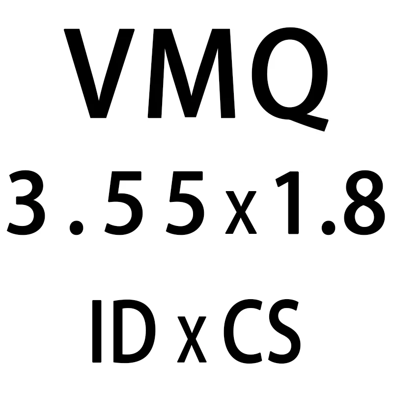 10 шт./лот силиконовые кольца из силикона/VMQ-хомут с круглым воротником для мальчиков и девочек 1,8 мм Толщина ID1.8/2/2,5/2,8/3,15/3,55/3,75/4,5/5 мм резиновое уплотнительное кольцо уплотнение прокладка - Цвет: ID3.55mm