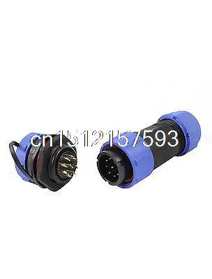 AC 500V 5A 21mm Thread 9P Cable Gland Connector Aviation Plug + Waterproof Cap |